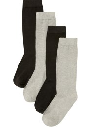 Wadenlange Socken mit druckfreiem Bündchen mit Bio-Baumwolle (4er Pack), bpc bonprix collection