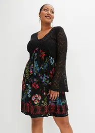 Jerseykleid mit Spitzen-Oberteil, bonprix