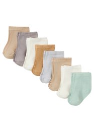 Baby Socken  mit  Bio-Baumwolle (8er Pack), bpc bonprix collection