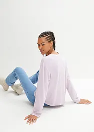 Weites Longshirt mit Rundhalsausschnitt (5er Pack), langarm, bonprix