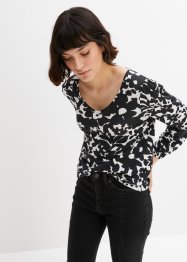 Shirt mit 7/8- Puffärmel und elastischen Saum, bpc bonprix collection