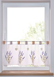 Scheibengardine mit Lavendel Stickerei, bpc living bonprix collection
