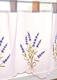 Scheibengardine mit Lavendel Stickerei, bpc living bonprix collection