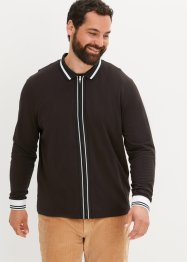 Piqué-Poloshirt Langarm mit Reißverschluss, bpc selection