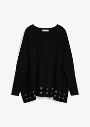 Poncho Pullover mit Ösen, bonprix