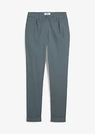 Stretch-Chino mit Bequembund und gekrempeltem Saum, bonprix