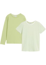 Mädchen T-Shirt (2er Pack) aus Bio Baumwolle, bpc bonprix collection