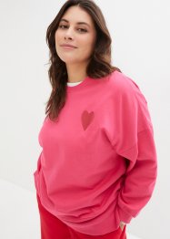 Bequem geschnittenes Sweatshirt mit Seitenschlitzen aus Bio-Baumwolle, bpc bonprix collection