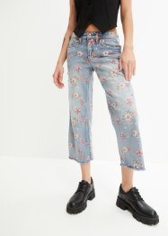 Culotte-Jeans mit Blumenprint, RAINBOW