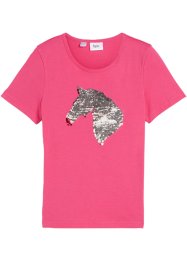 Mädchen T-Shirt mit Wendepailletten aus Bio-Baumwolle, bpc bonprix collection