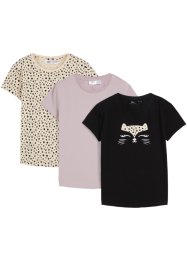 Mädchen T-Shirt aus Bio Baumwolle (3er Pack), bpc bonprix collection