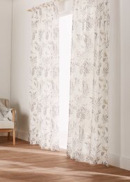 Vorhang mit recyceltem Polyester mit Blätter Druck (1er Pack), bpc living bonprix collection