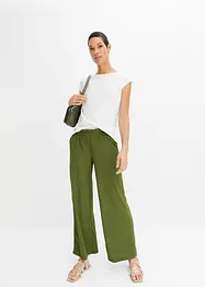 Jerseycrepe-Hose mit hohem Bund, bonprix