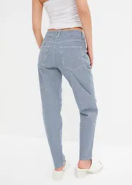 Barrel-Jeans, Mid Waist, gestreift, bonprix