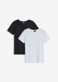 T-Shirt (2er Pack) in Rippqualität aus Bio Baumwolle, bpc bonprix collection