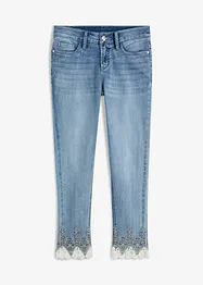 Skinny-Jeans mit Spitze, bonprix