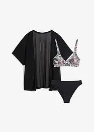 Bikini und Badeoberteil (3-tlg. Set), bonprix