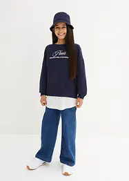 Sweatshirt mit Bluseneinsatz, bonprix