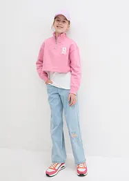 Mädchen Sweatshirt + Top (2-tgl. Set)aus Bio-Baumwolle, bonprix