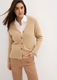 Oversize-Strickjacke mit Seitenschlitzen, bonprix