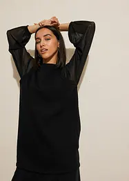 Sweatshirt mit Mesh-Ärmeln, bonprix