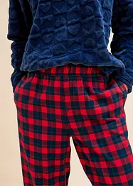 Fleece Pyjama mit Flanellhose, bonprix