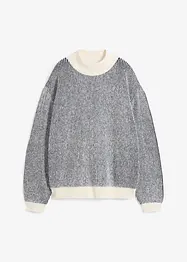 Gestreifter Pullover mit Stehkragen, bonprix