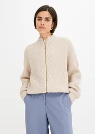 Strickjacke mit Zopmuster, bonprix