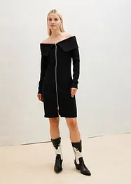 Rippkleid mit Reißverschluss, bonprix