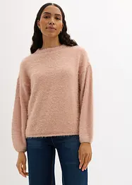 Pullover aus flauschigem Federgarn, bonprix