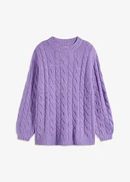 Oversize-Pullover mit Zopfmuster, bonprix