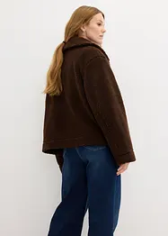 Gefütterte Teddyjacke mit Kragen, bonprix