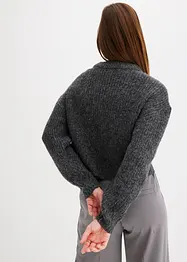 Gerippter Pullover aus weichem Woll-Mix, bonprix