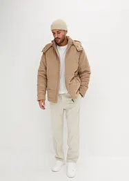 Cord-Steppjacke mit abnehmbarer Kapuze, bonprix