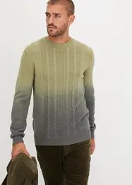 Pullover mit Zopfmuster im Farbverlauf, bonprix