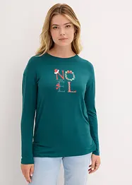 Viskoseshirt mit Weihnachtsmotiv, bonprix