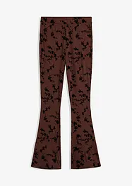 Ausgestellte Leggings mit Flockprint, bonprix