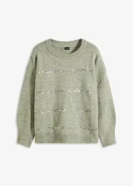 Boxy-Pullover mit Pailletten, bonprix