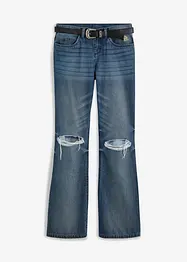 Bootcut-Jeans mit Gürtel (Doppelpack 2-tlg. Set), bonprix