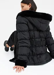 Steppjacke mit Fellimitat, bonprix