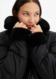 Steppjacke mit Fellimitat, bonprix