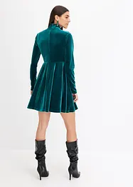 Jerseykleid aus glänzendem Samt, bonprix