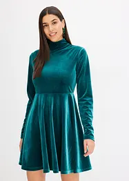 Jerseykleid aus glänzendem Samt, bonprix