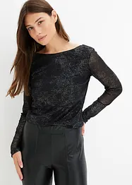 Langarmshirt mit Mesh, bonprix