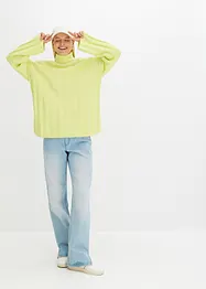 Gerippter Rollkragenpullover, bonprix