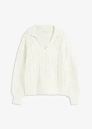 Oversize-Pullover mit Zopfmuster, bonprix