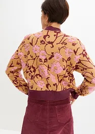 Geblümte Grobstrickjacke, bonprix