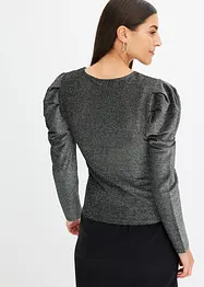 Glitzershirt mit Puffärmeln, bonprix