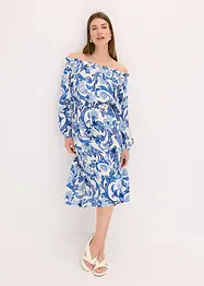 Carmen-Kleid aus strukturierter Viskose, bonprix
