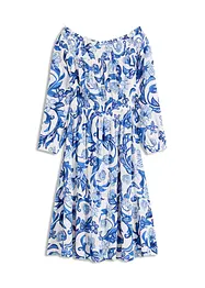 Carmen-Kleid aus strukturierter Viskose, bonprix